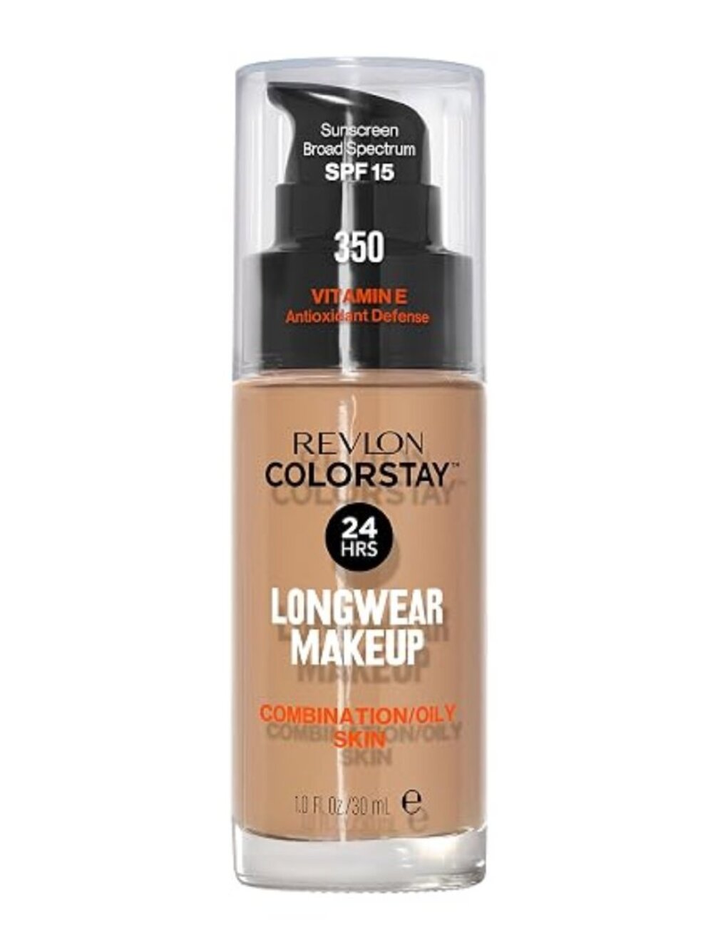 Revlon Colorstay Longwear Makeup Combo/Oily, 350 Rich Tan, 1 fl oz Longwear foun